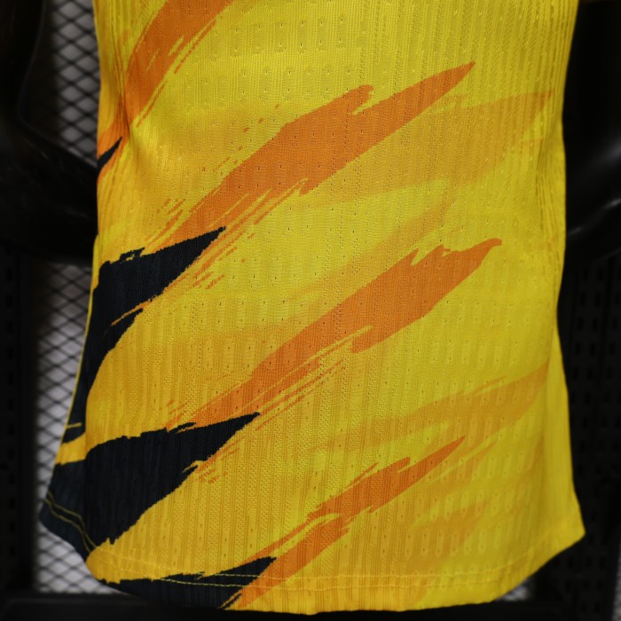 Player Version 2025-2026 Al-Ittihad Yellow/Black Soccer Training Jersey Football Shirt