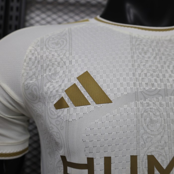 with Sponor Logo Player Version 2026-2027 Al Nassr Third Away White Soccer Jersey Football Shirt