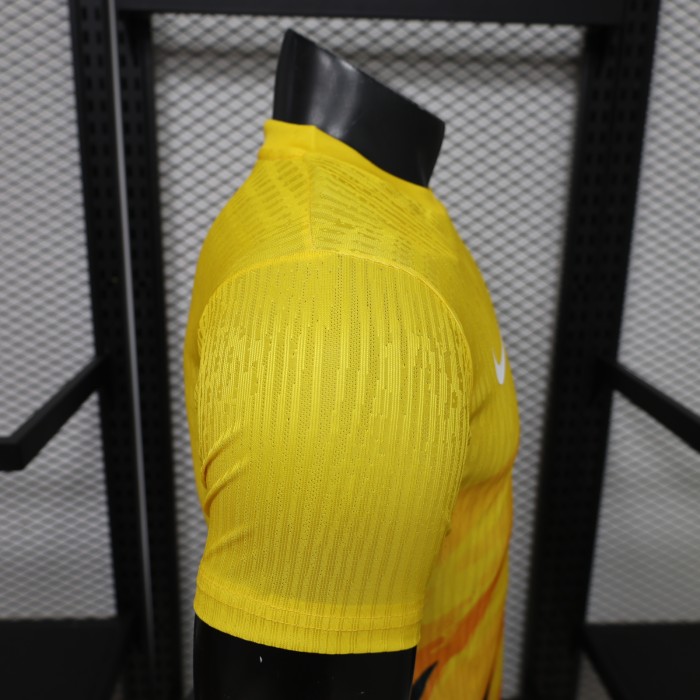 Player Version 2025-2026 Al-Ittihad Yellow/Black Soccer Training Jersey Football Shirt