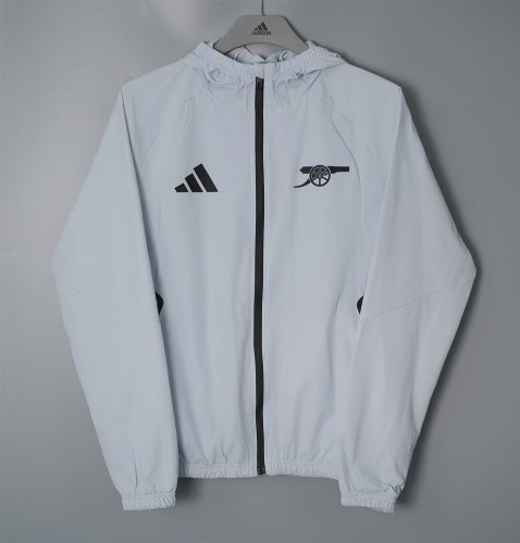 2026 Arsenal Grey Soccer Windbreaker Jacket Football Jacket