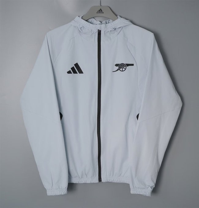 2026 Arsenal Grey Soccer Windbreaker Jacket Football Jacket