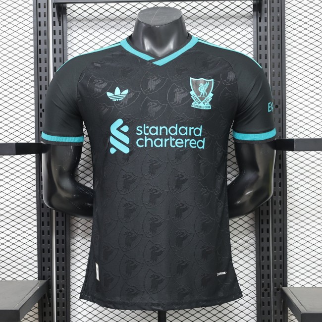Player Version 2026-2027 Liverpool Black/Green Special Edition Soccer Jersey Football Shirt