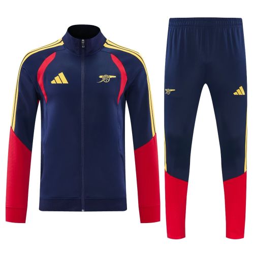 2026-2027 Arsenal Dark Blue/Red Soccer Tracksuit Jacket Football Jacket and Pants