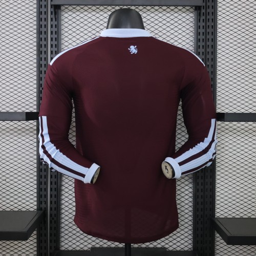 Long Sleeve Player Version 2026-2027 Aston Villa Home Football Shirt Soccer Jersey