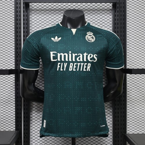 Player Version 2026-2027 Real Madrid Away Green Soccer Jersey Real Football Shirt