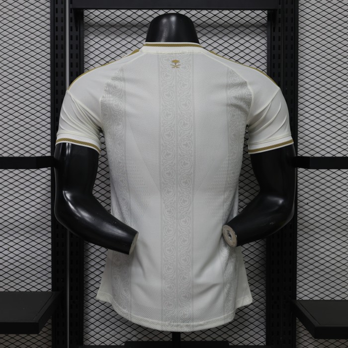 with Sponor Logo Player Version 2026-2027 Al Nassr Third Away White Soccer Jersey Football Shirt