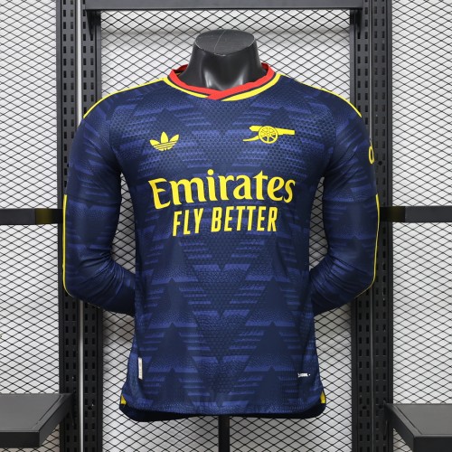 Long Sleeve Player Version 2026-2027 Arsenal Away Blue Footbal Shirt Soccer Jersey