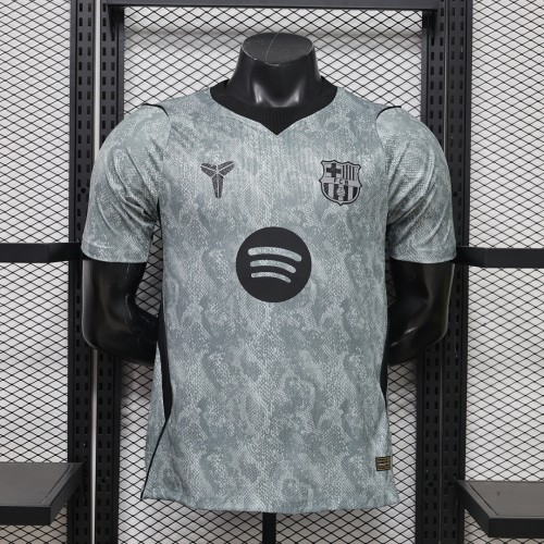Barca Camisetas de Futbol Player Version 2026-2027 Barcelona Grey Goalkeeper Soccer Jersey