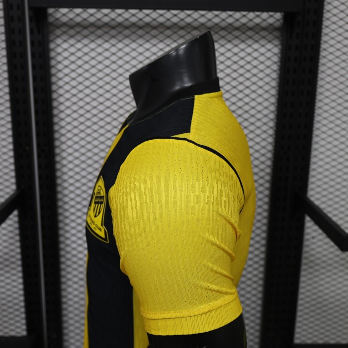 without Sponor Logo Player Version 2026-2027 Al-Ittihad Club Home Soccer Jersey Football Shirt