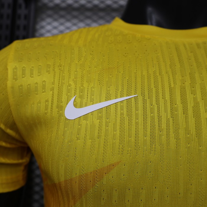 Player Version 2025-2026 Al-Ittihad Yellow/Black Soccer Training Jersey Football Shirt
