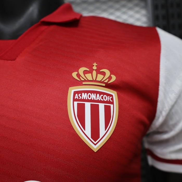 Player Version 206-2027 AS Monaco Home Soccer Jersey Football Shirt