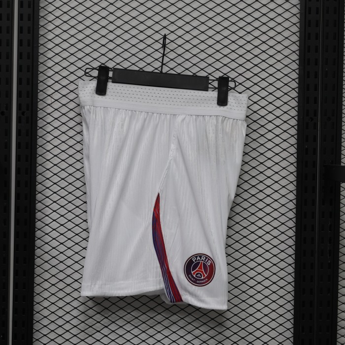 Player Version 2026-2027 PSG Away White Soccer Shorts Paris Football Shorts