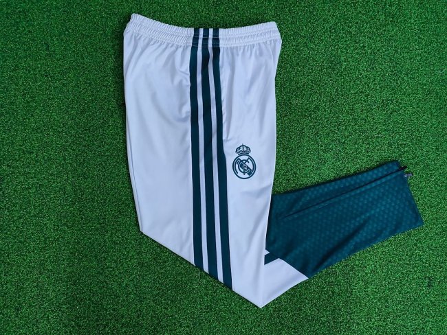 Player Version 2026-2027 Real Madrid White/Green Soccer Pant Football Long Pants