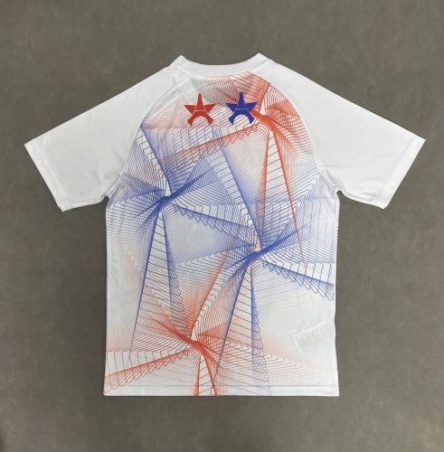 Fan Version 2026-2027 PSG White/Pink/Blue Soccer Jersey Paris Football Maillot
