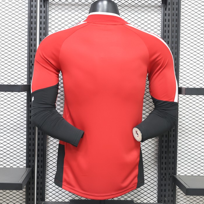 Long Sleeve Player Version 2026 Germany Red/Black/Yellow Soccer Jersey Football Shirt