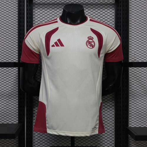 Player Version 2026-2027 Real Madrid White/Pink Soccer Training Jersey Real Football Shirt