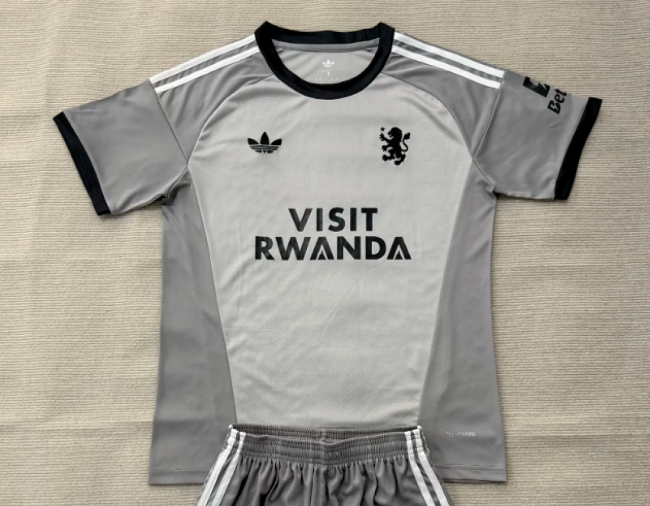 with Sponor Logo Fan Version 2026-2027 Aston Villa Grey Goalkeeper Football Shirt Soccer Jersey