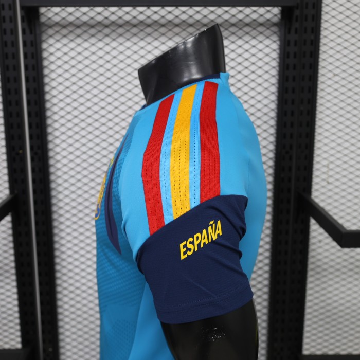 with 2 Stars Player Version 2026 Spain Light Blue Soccer Jersey España Camisetas de Futbol