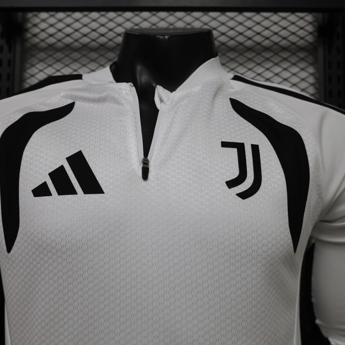 Long Sleeve Maillot Juve Shirt Player Version 2026-2027 Juventus White/Black Soccer Training Jersey Football Shirt