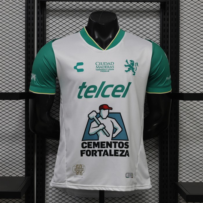 Player Version 2026-2027 Club Leon Away White Soccer Jersey Football Shirt