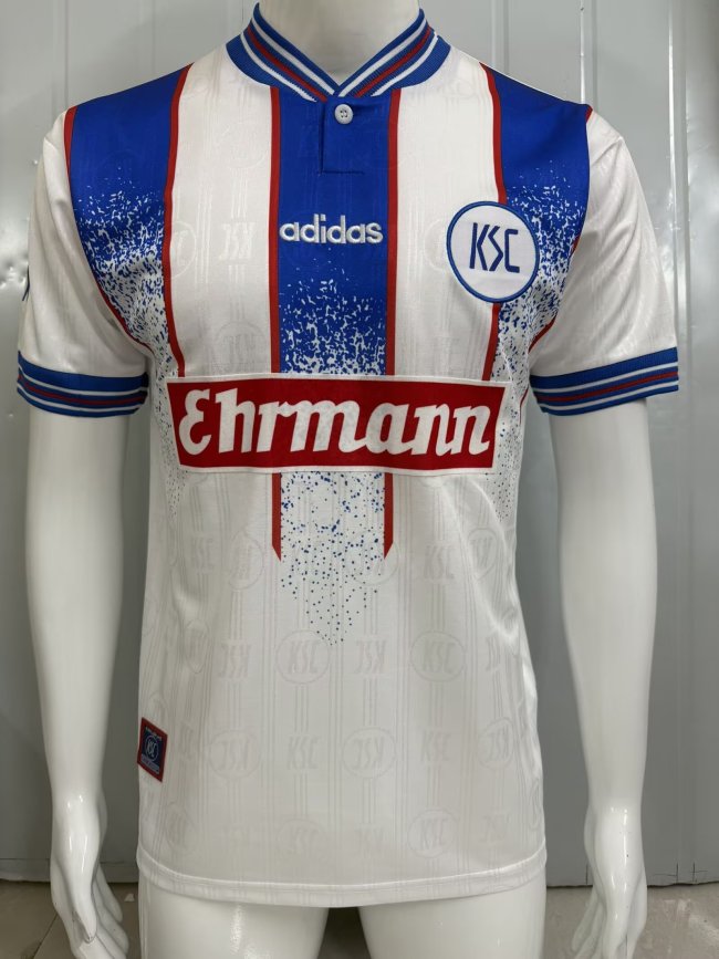 Retro Jersey 1996-1998 Karlsruher SC Home Soccer Jersey Football Shirt