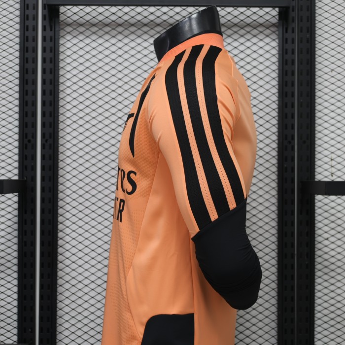 Long Sleeve Player Version 2026-2027 Arsenal Orange/Black Footbal Shirt Soccer Jersey