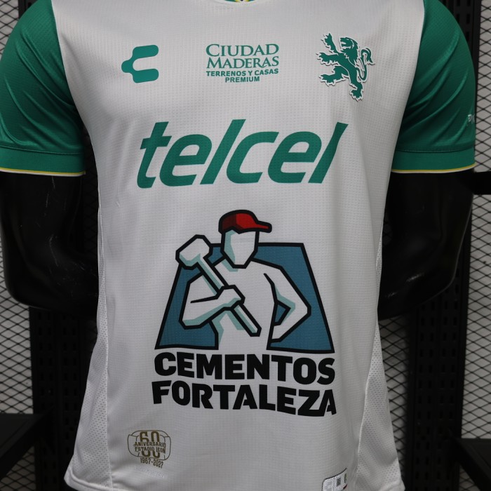 Player Version 2026-2027 Club Leon Away White Soccer Jersey Football Shirt