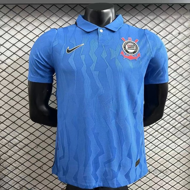 without Sponor Logo Player Version 2026-2027 Corinthians Third Away Blue Soccer Jersey Camisetas de Futbol