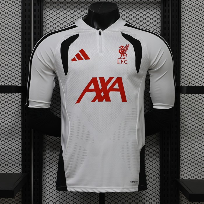 Long Sleeve Player Version 2026-2027 Liverpool White/Black Soccer Jersey Football Shirt