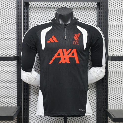 Long Sleeve Player Version 2026-2027 Liverpool Black/White Soccer Jersey Football Shirt