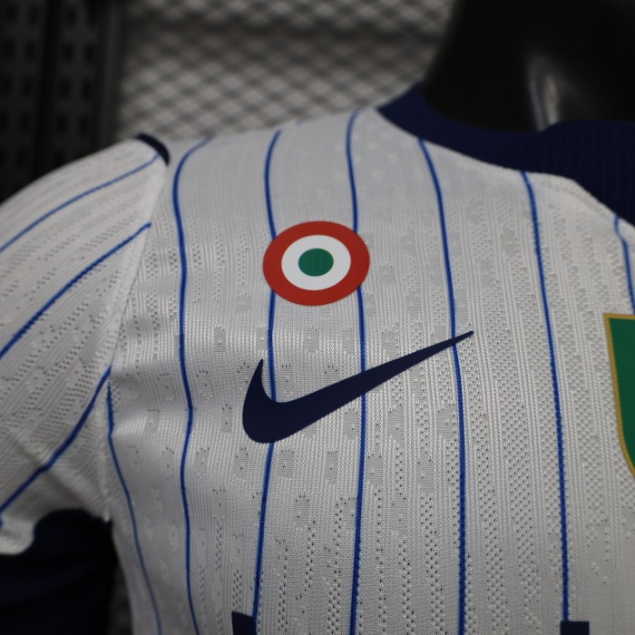 with Scudetto+Coppa Italia Patch Player Version 2026-2027 Inter Milan Away White Soccer Jersey Inter Football Shirt
