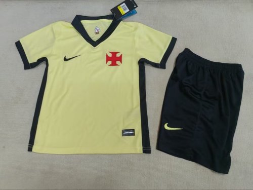Youth Uniform Kids Kit 2026-2027 Vasco Da Gama Third Away Yellow Soccer Jersey Shorts Child Football Set