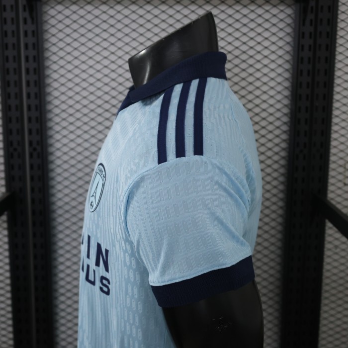 Player Version 2026-2027 Paris FC Away Light Blue Soccer Jersey Football Maillot