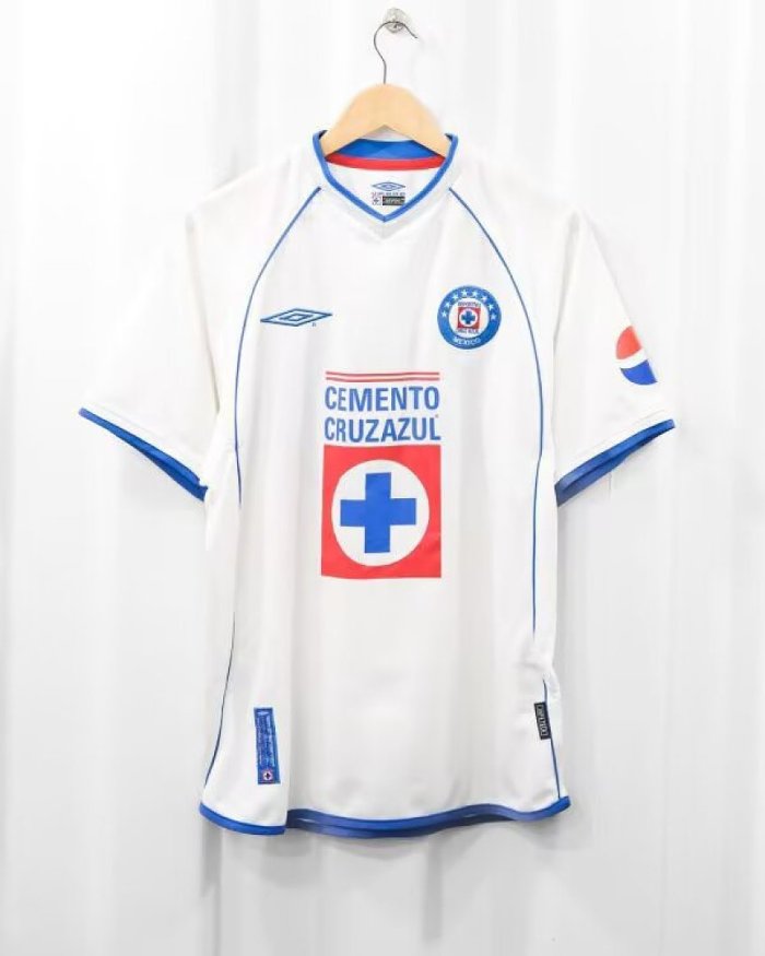 Retro Jersey 2002-2003 Cruz Azul Away Soccer Jersey Vintage Football Shirt