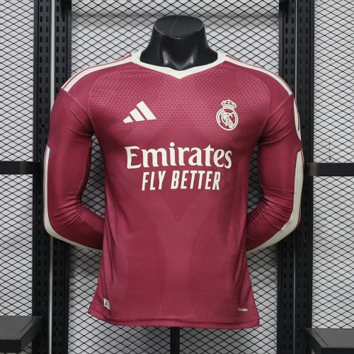 Long Sleeve Player Version 2026-2027 Real Madrid Third Away Soccer Jersey Real Football Shirt