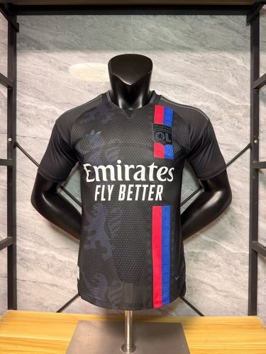 Player Version 2026-2027 Lyon Third Away Black Special Edition Soccer Jersey Olympique Lyonnais Football Shirt