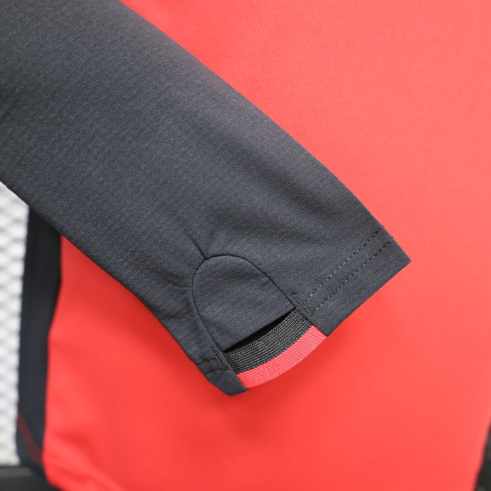 Long Sleeve Player Version 2026-2027 Manchester United Red/Black Soccer Jersey Man United Football Shirt