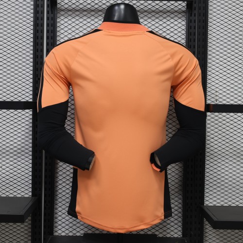 Long Sleeve Player Version 2026-2027 Arsenal Orange/Black Footbal Shirt Soccer Jersey