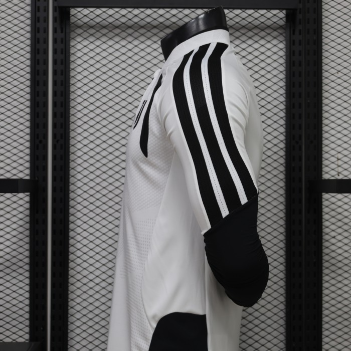 Long Sleeve Maillot Juve Shirt Player Version 2026-2027 Juventus White/Black Soccer Training Jersey Football Shirt