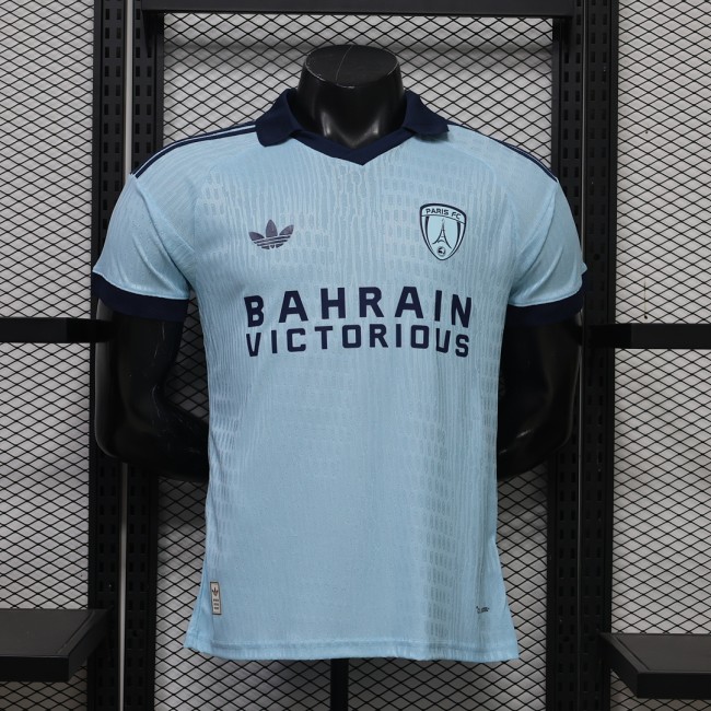 Player Version 2026-2027 Paris FC Away Light Blue Soccer Jersey Football Maillot