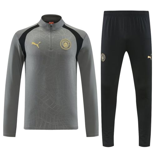 2026-2027 Manchester City Grey Soccer Training Sweater Jacket Football Jacket and Pants