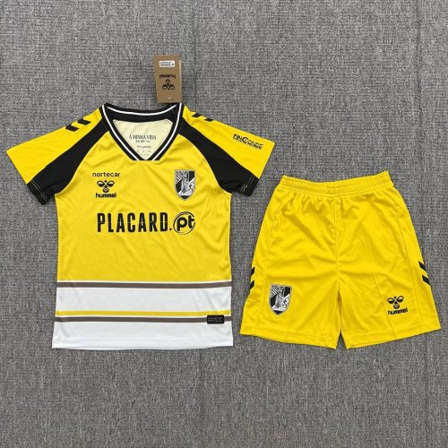 Youth Uniform Kids Kit 2026-2027 Victoria Third Away Yellow Soccer Jersey Shorts Child Football Set