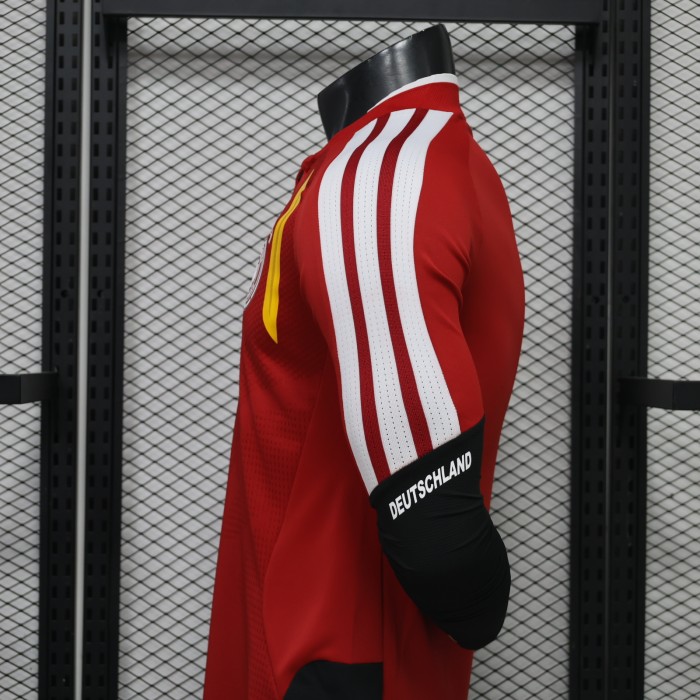 Long Sleeve Player Version 2026 Germany Red/Black/Yellow Soccer Jersey Football Shirt