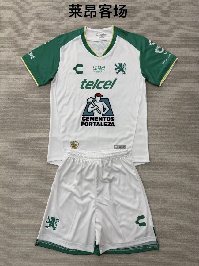 Youth Uniform Kids Kit 2026-2027 Leon Away Soccer Jersey Shorts Child Football Set