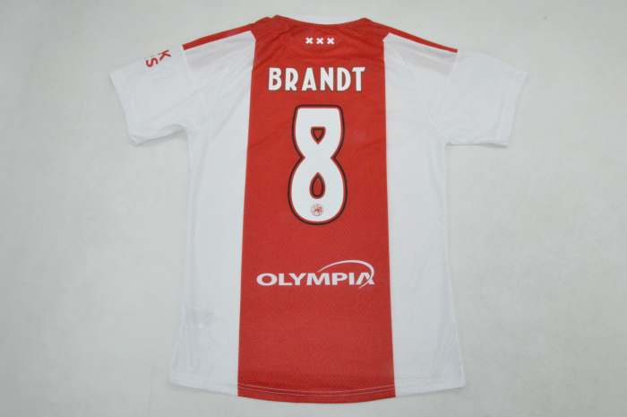 with Team Rock Stars It+Olympia+Eredivisie Patch Fans Version 2026-2027 Ajax BRANDT 8 Home Soccer Jersey Football Shirt