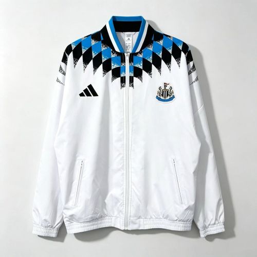 2026-2027 Newcastle United White Retro Model Soccer Windbreaker Jacket Football Jacket