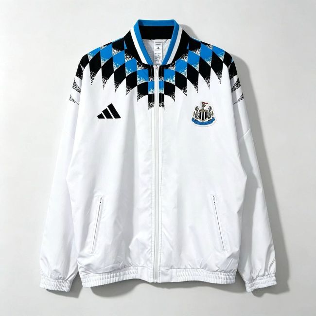 2026-2027 Newcastle United White Retro Model Soccer Windbreaker Jacket Football Jacket