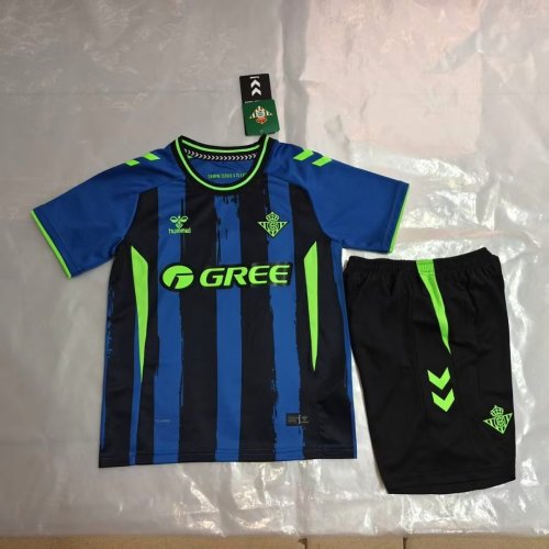 Youth Uniform Kids Kit 2026-2027 Real Betis Third Away Soccer Jersey Shorts Child Football Set