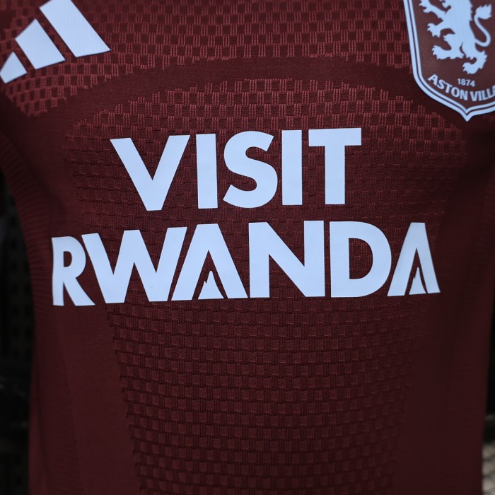 with Sponor Logos Player Version 2026-2027 Aston Villa Home Football Shirt Soccer Jersey