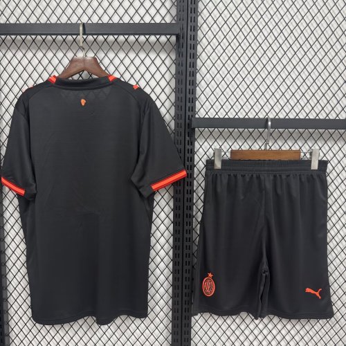 Adult Uniform 2026-2027 AC Milan Third Away Black Soccer Jersey Shorts Men's AC Football Kit
